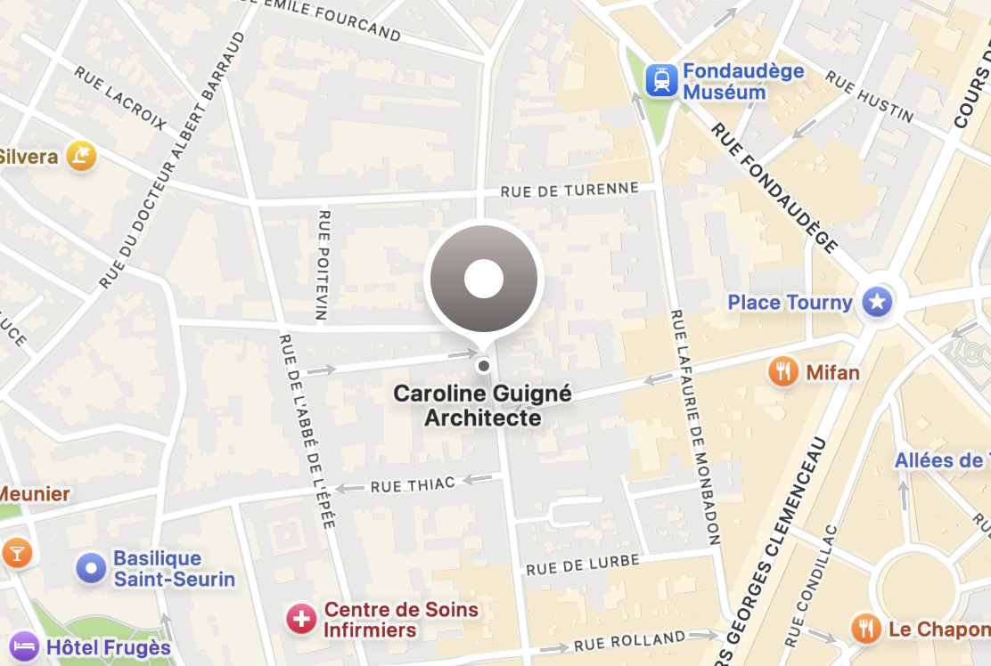 Plan d'accès - 95 Rue du Palais Gallien, Bordeaux